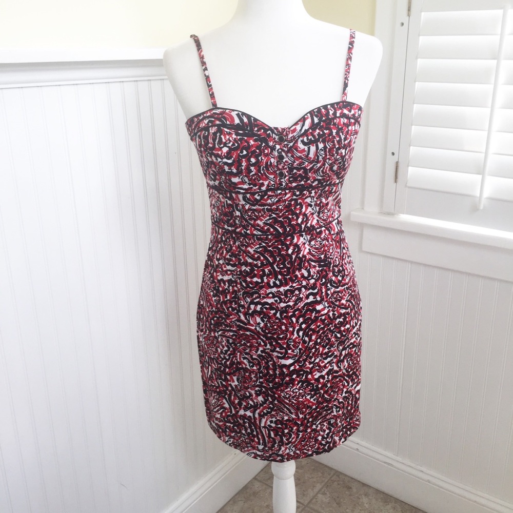 Grass Collection Red/Black/White Mini Dress - 5
